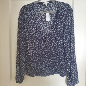 Maurices blue floral blouse